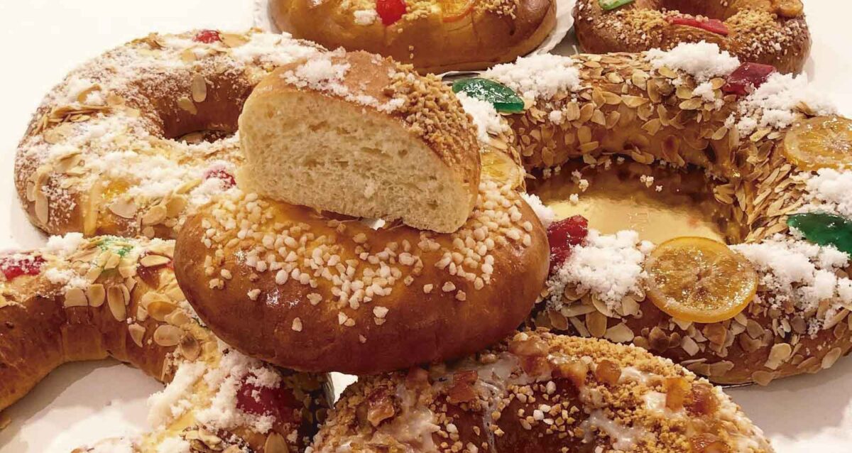 Roscones elaborados en las panaderías locales