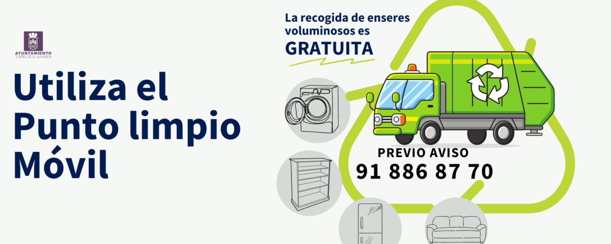 Punto Limpio móvil para la recogida de enseres voluminosos.