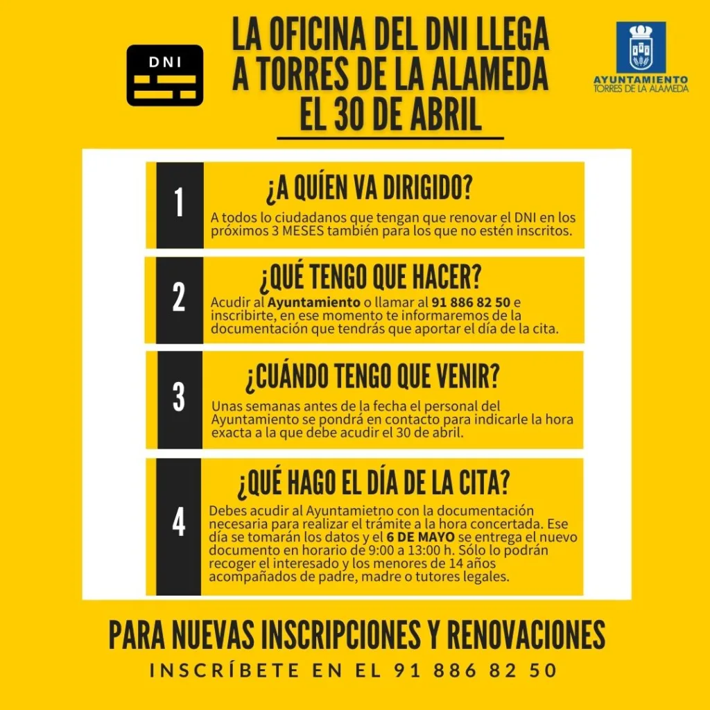 Nueva cita para hacerse el DNI en Torres.