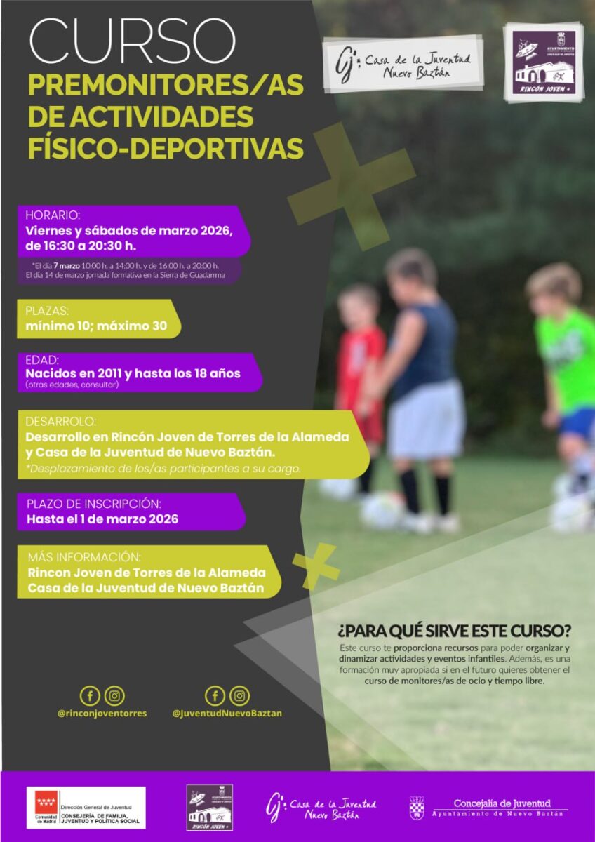 Información curso de premonitores del Rincón Joven