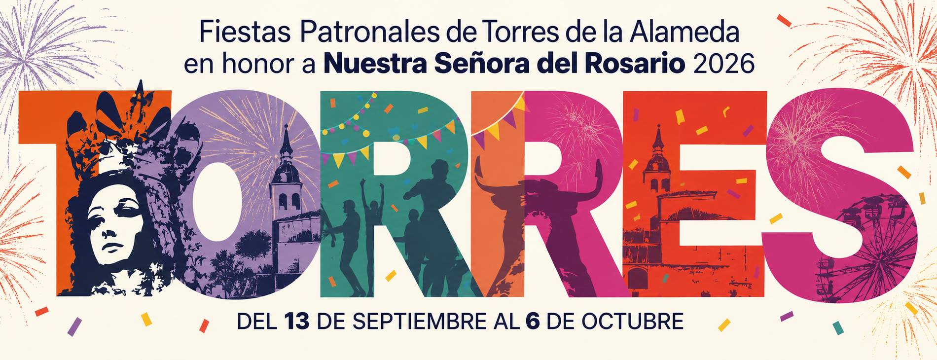 Cartel de las Fiestas Patronales de Torres de la Alameda 2026
